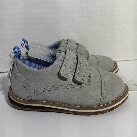 Toddler Boy’s Light Gray Strap On Oxfords - Picture 4 of 7